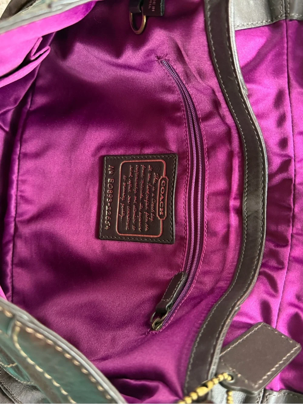 Vintage Coach Legacy Garcia Hobo Brown Leather